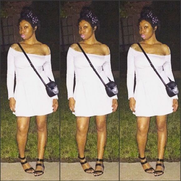 Gray Off The Shoulder Skater Dress! - Picture 1 of 1